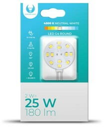 Żarówka LED G4 Round 2W 12V biała neutralna