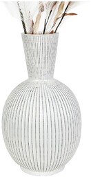 Romimex Beżowy wazon ceramiczny kulisty 24 x 45