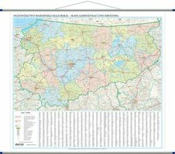 ArtGlob, mapa ścienna Województwo warmińsko-mazurskie WYDANIE 2025