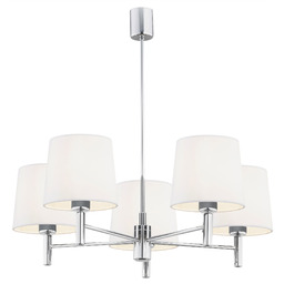 Żyrandol glamour chromowy BOLZANO PLUS 2110 białe abażury
