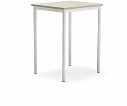 Biurko BORÅS PLUS, 700x600x900 mm, popielaty laminat, biały