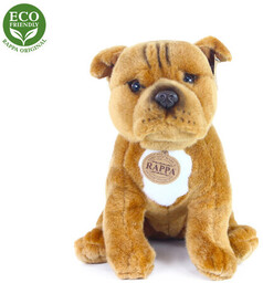 Rappa Pluszowy pies Stratfordshire Bull Terrierbrązowy, 30 cm