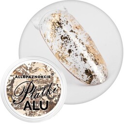 Pyłek do paznokci metaliczne Płatki Alu Allepaznokcie 0,2