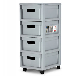 Curver Regał Komoda 4x11L Szuflady Infinity Szary