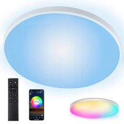 Lampa Sufitowa Led Rgb Kolorowa 24W Pilot Aplikacja