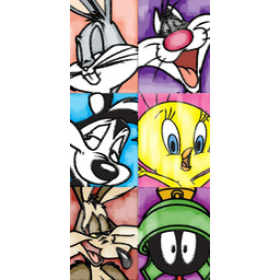 Carbotex Recznik plażowy 70x140 LOONEY TUNES kolorowy bawełniany