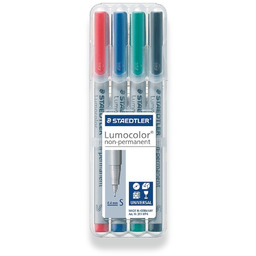 Foliopisy kolorowe 4 szt zmywalne S Lumocolor Staedtler