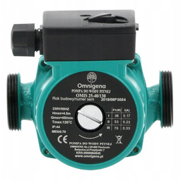 Pompa Cyrkulacyjna 3 Biegowa 25-40/130 Solidna Mocna Wydajna