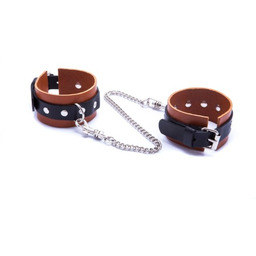 Kajdanki-WHIPS kajdanki męskie na ręce, koniakowe