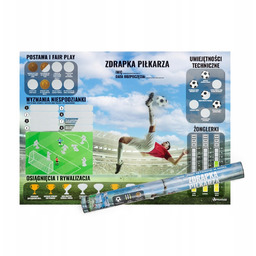 Plakat Zdrapka Piłkarza Sprintigo dla małego piłkarza, chłopca
