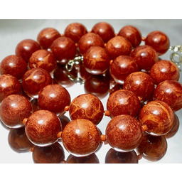 Naturalny Koral Piękny Srebrny Naszyjnik 14mm