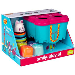 SMILY PLAY Zabawka edukacyjna Piramidka Sorter Zamek Króliczka