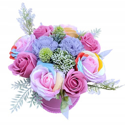 Flower Box Kwiaty Mydlane Bukiet Róże Upominek Urodziny