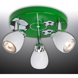 Brilliant Lampa sufitowa SOCCER, zielony, pokój dziecięcy, metal
