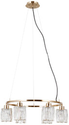 Lampa wisząca złota okrągła 6-punktowa PND-40814-6-HBR z serii
