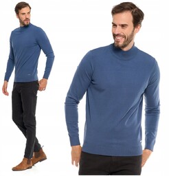 Elegancki SWETER MĘSKI Półgolf Klasyczny Stylowy Ze Stójką
