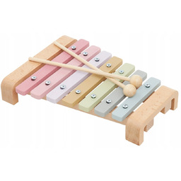 100% DREWNIANE CYMBAŁKI PASTELOWE Dzwonki Mamabrum