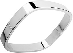 Elegancka sztywna gładka bransoleta prostokąt 9,5mm srebro 925