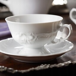 C001 Serwis Do Kawy 6/18 Biała Fryderyka Porcelana