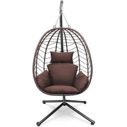 Fotel wiszący kokon Lugo Black / Brown