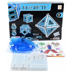 Klocki Magnetyczne Kulki Konstrukcyjne 52 Elementy Konstrukcyjne