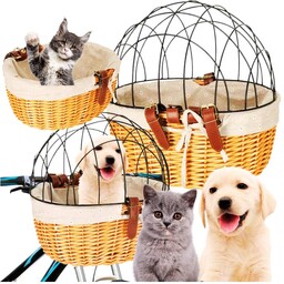 Koszyk Wiklinowy Na Rower Kierownicę Transporter Dla Psa