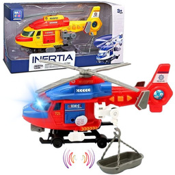 HELIKOPTER KOLOROWY NA BATERIE ŚWIATŁO DŹWIĘK STRAŻ