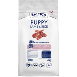 BALTICA Jagnięcina i ryż szczenięta wszystkie rasy 12kg