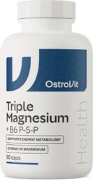 OstroVit Triple Magnesium + B6 P-5-P, 90 kapsułek