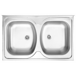 Zlewozmywak stalowy Tango satyna 80 x 50 cm