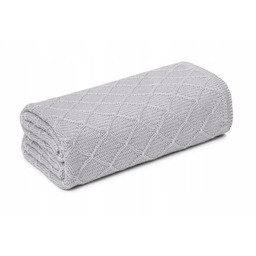 Lekki Kocyk Otulacz 90X90 Szary Light Grey Wafer