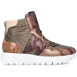 Hiszpańskie sneakersy za kostkę - WONDERS A-2493 ZŁOTE