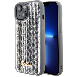 Etui iPhone 15 Guess srebrne