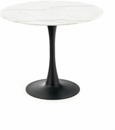 Stół okrągły ambrosio biały marmur (fi-90 cm) halmar