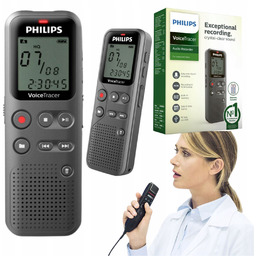 Dyktafon Philips DVT1120 Rejestrator do szkoły, na uczelnie