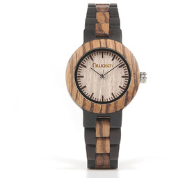 Damski zegarek drewniany Niwatch BASIC na dwukolorowej bransolecie