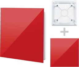 Kratka Wentylacyjna Vents System Z Czerwonym Panelem Szklanym