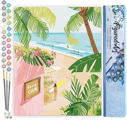 Figured''Art Malowanie według numerów Klub plażowy dla dorosłych