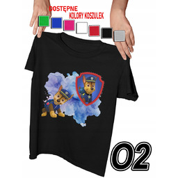 KOSZULKA DZIECIĘCA Z NADRUKIEM PSI PATROL CHASE PIESKI