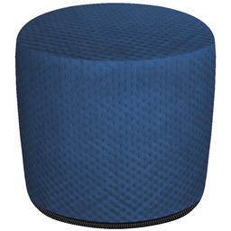 Edinos Granatowa okrągła tapicerowana pufa welurowa S8-K37