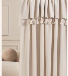 ZASŁONA ASTORIA - BEŻOWA JASNA 140x250 PRZELOTKA