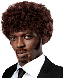 Peruka afro brązowa - 1 szt.