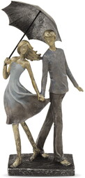 Figurka para pod parasolem złota family 37x16,5 114357