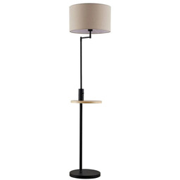 Lindby - Zinia Lampa Podłogowa Black/Grey/Wood