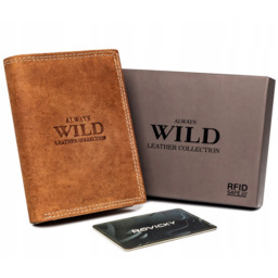 Portfel koniakowy Always Wild N4-P-CHM-1003 COGNAC
