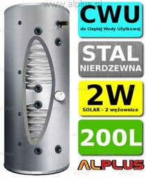 Bojler Joule 200l 2w zasobnik nierdzewny 2 wężownice