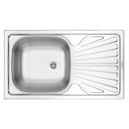 Zlewozmywak stalowy Techno dekor 76 x 43,5 cm