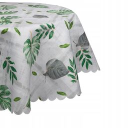 Obrus PLAMOODPORNY Monstera 130x260 OWAL owalny