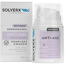 SOLVERX Dermopeel Dermomaska Anti-Age z kompleksem kwasów -