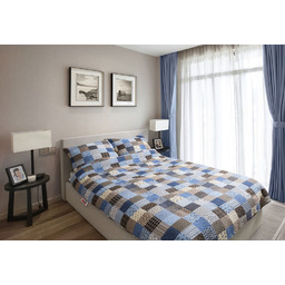 Karo Pościel z kory 160x220 96/1 Paczłork niebieski